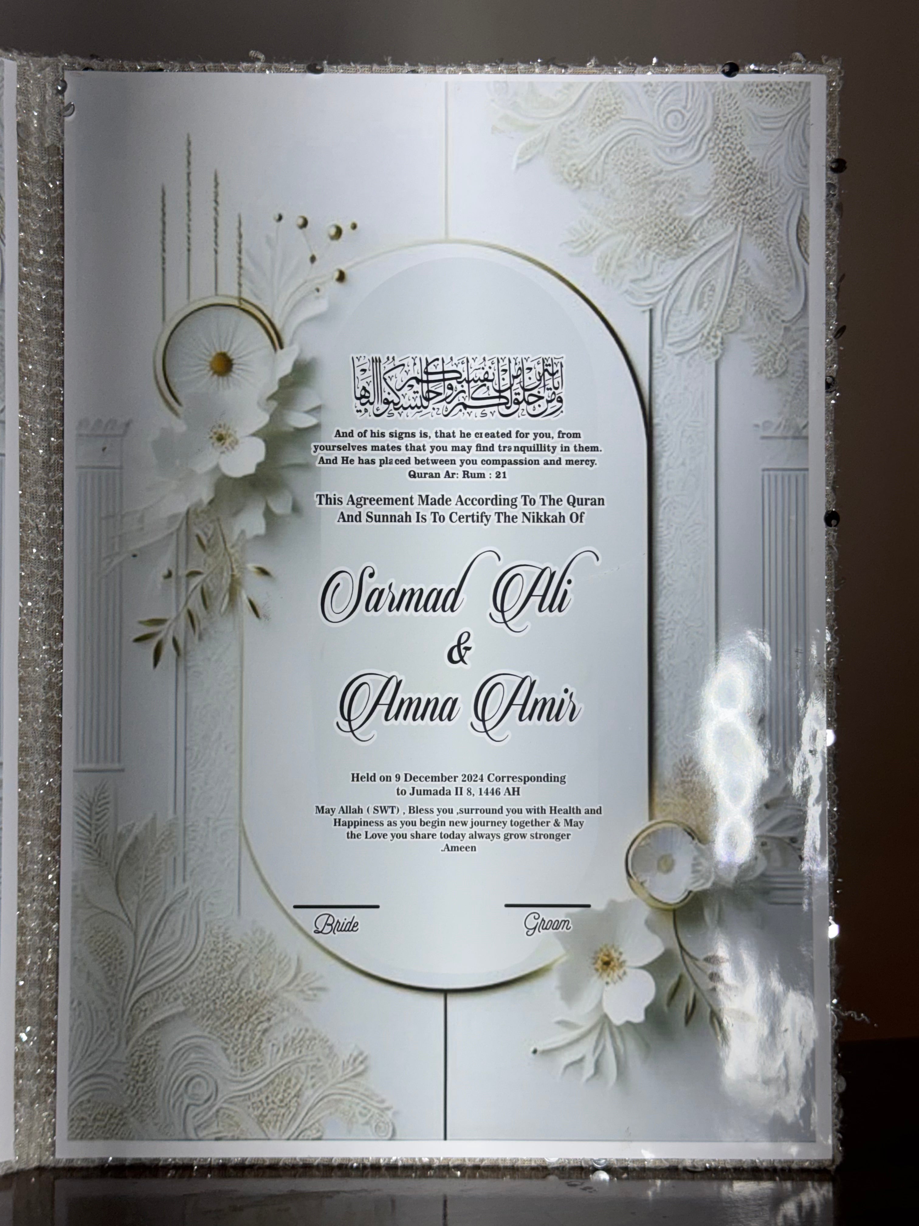 Nikkah Booklet | FANCY WHITE