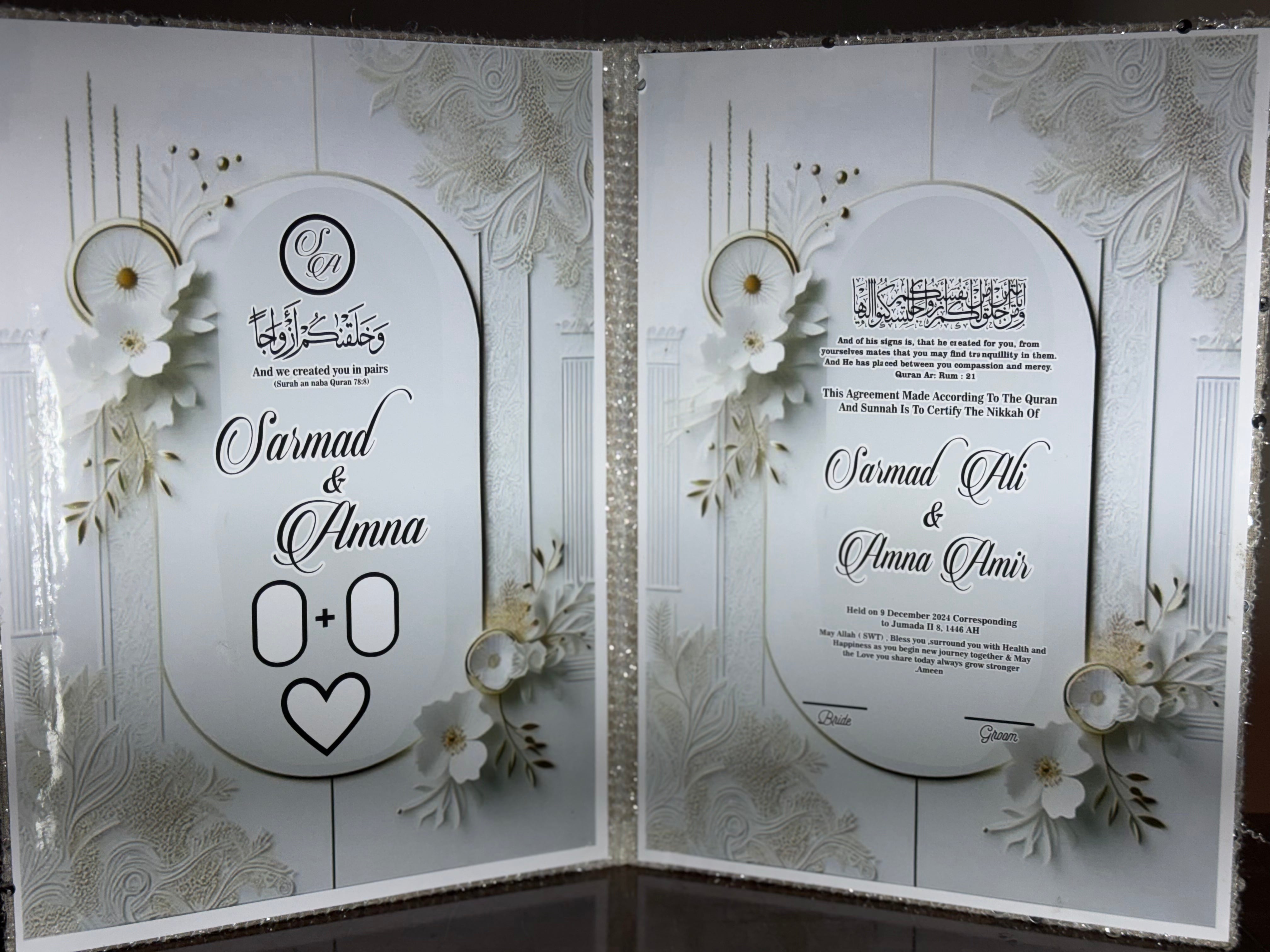 Nikkah Booklet | FANCY WHITE