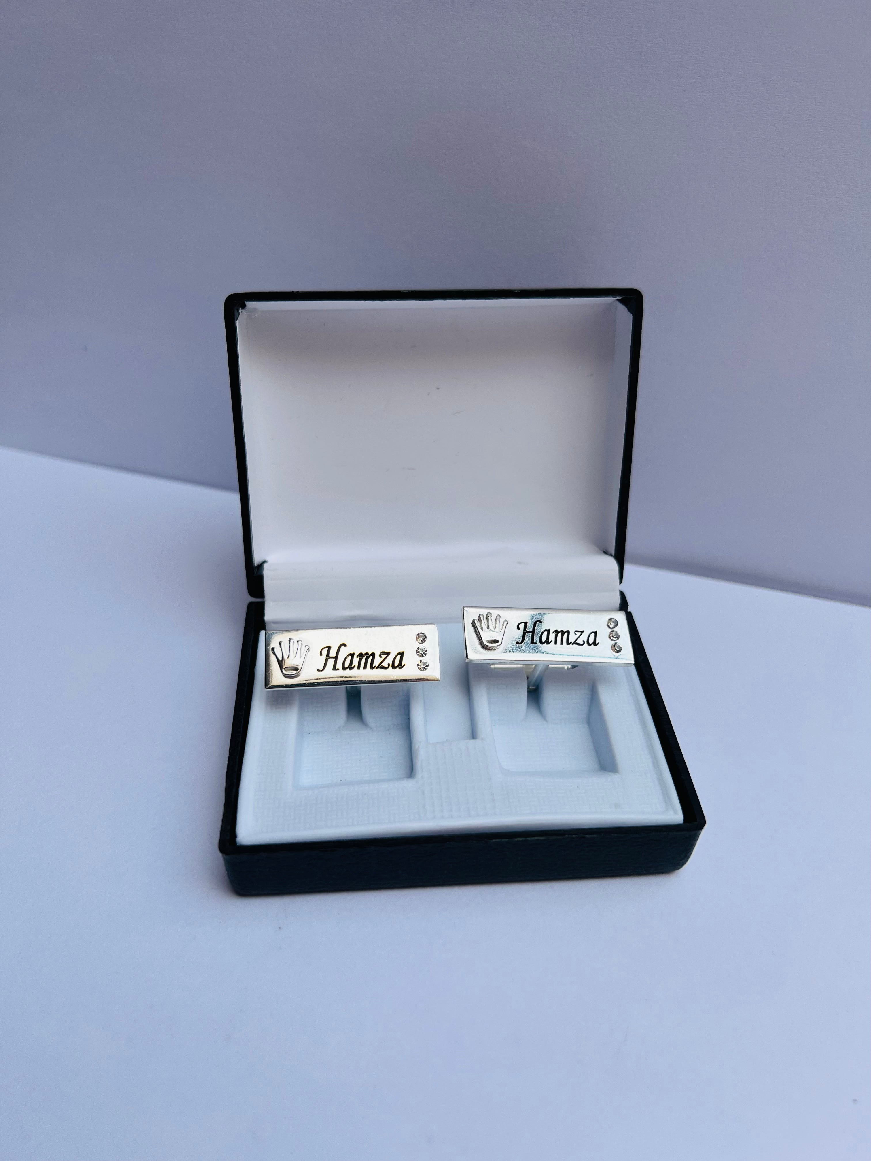 Crown Engraved Cufflinks