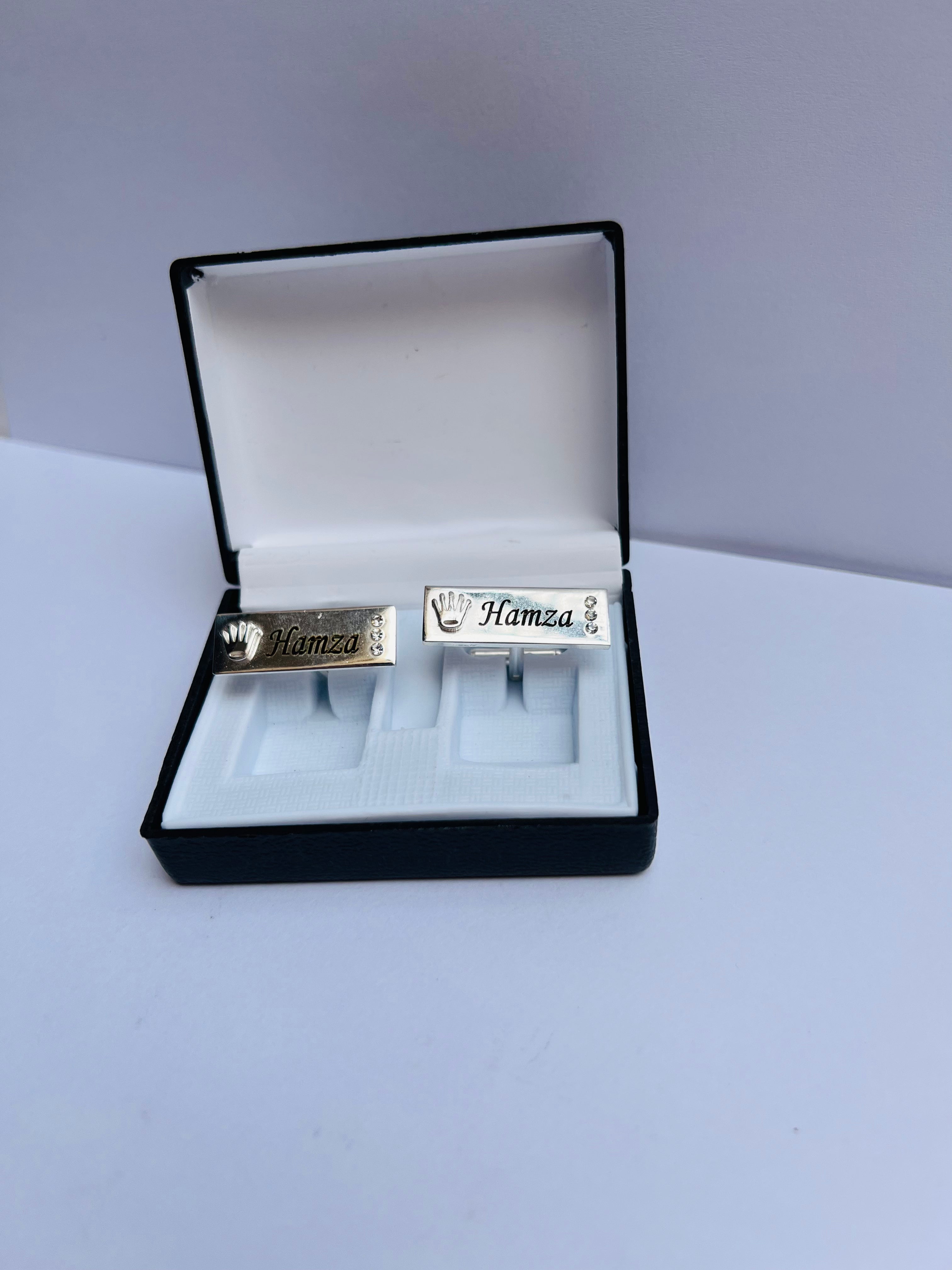 Crown Engraved Cufflinks