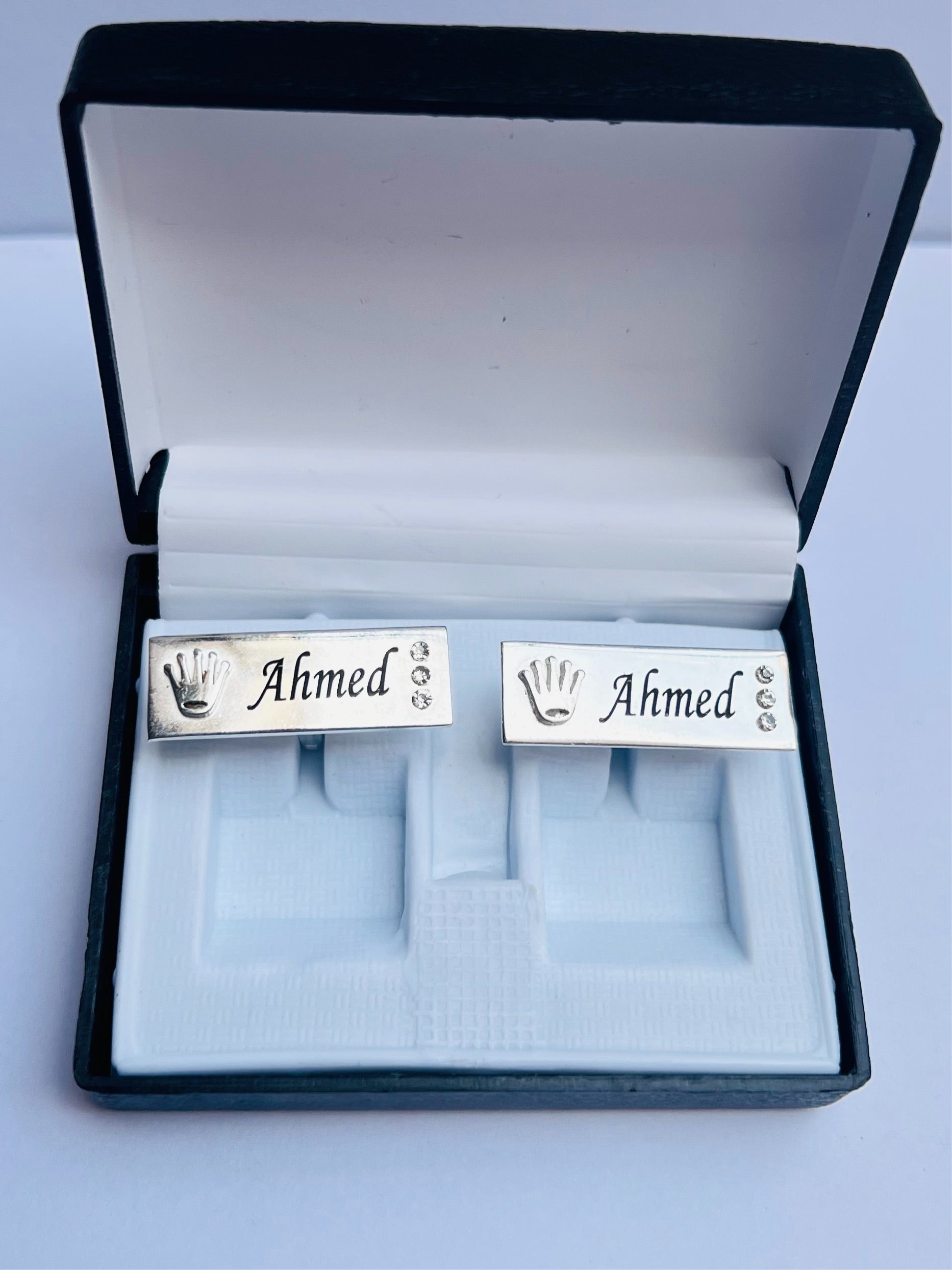 Crown Engraved Cufflinks