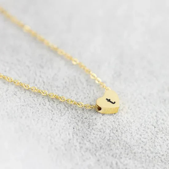 Initial Heart Locket Necklace