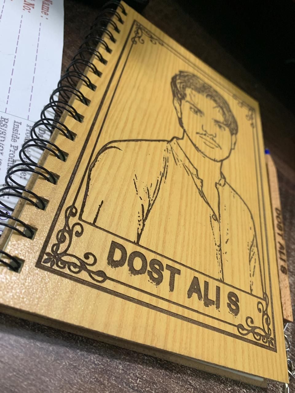 Wood Diary with Pen