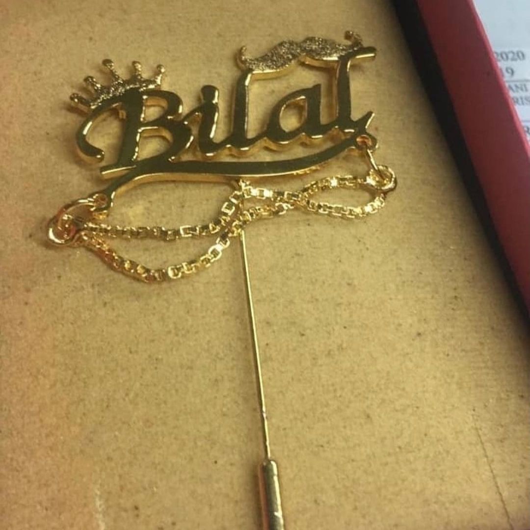 Customize Name Coat Pin